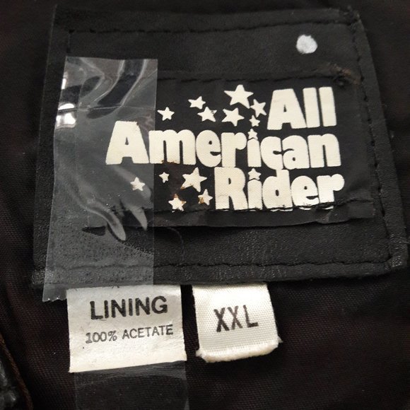 All American Rider Leather Motorcycle Vest XXL - Picture 8 of 8